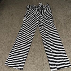 Navy blue and white stripped Tea & Cup bottoms